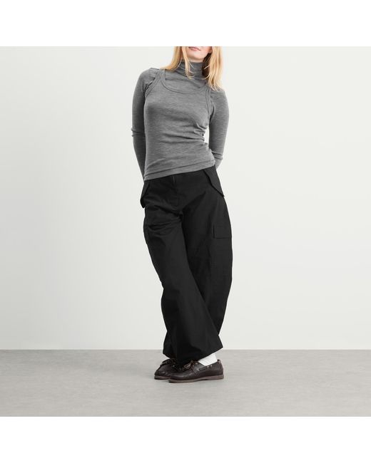 Rohe Gray Double-Layer Merino Jersey Style
