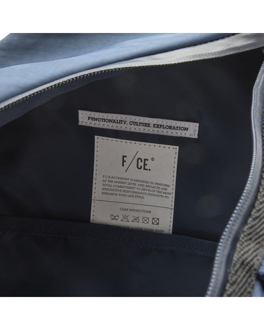 F/CE Blue Textured Twill 3 Points Slinger Bag