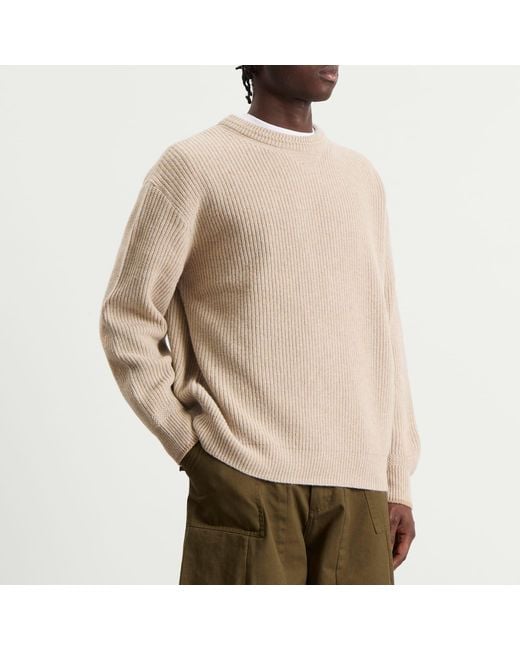 FRIZMWORKS Natural Patch Round Knit Jumper for men