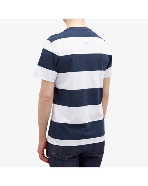 Barbour Blue Whalton Stripe T-Shirt for men