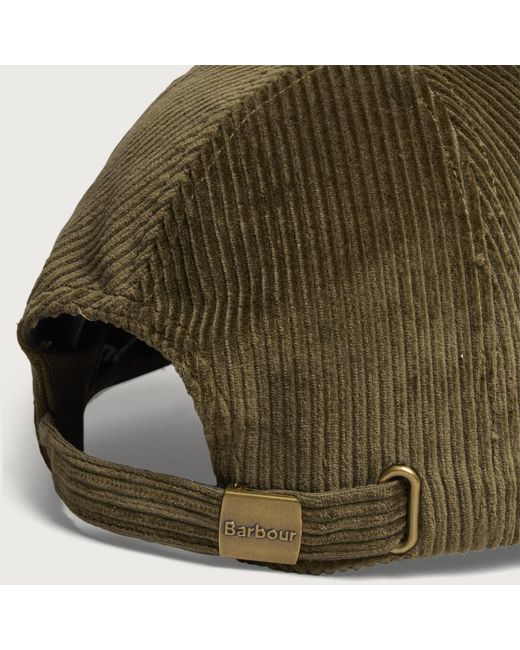 Barbour Green Preston Cord Cap for men