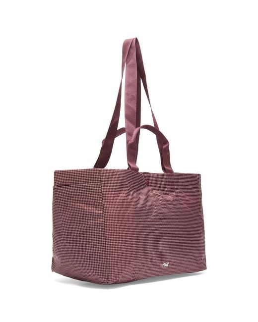 Hay Purple Grid Weekend Bag