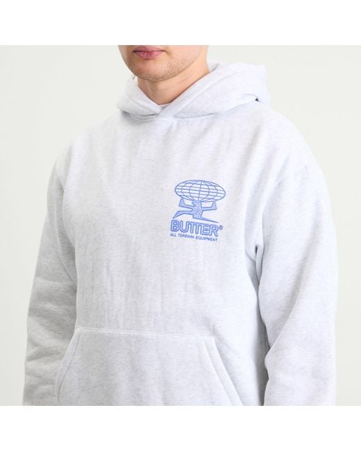 Butter Goods White Terrain Hoodie for men