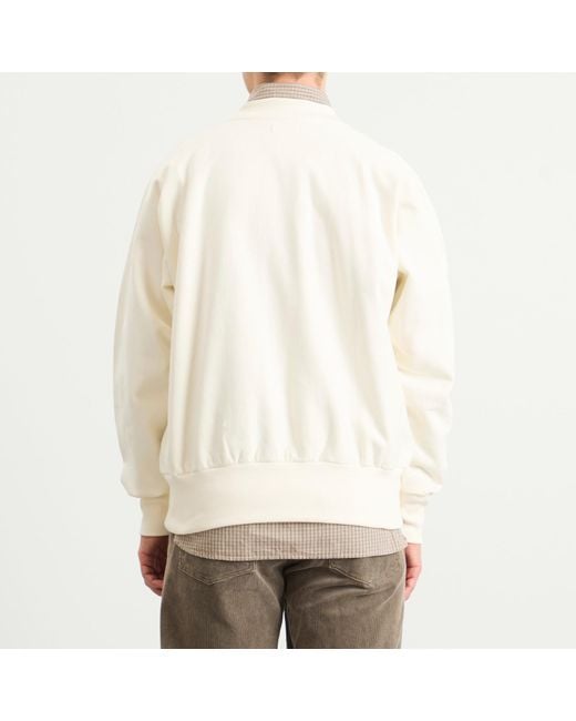 Late Checkout White Script Crewneck Sweatshirt for men