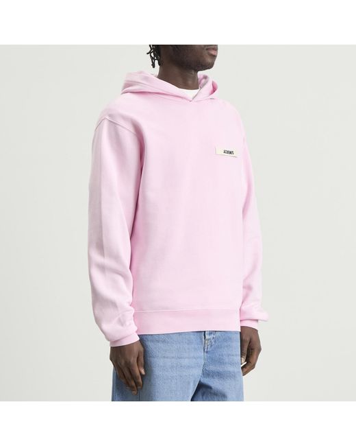 Jacquemus Pink Grosgrain Hoodie for men