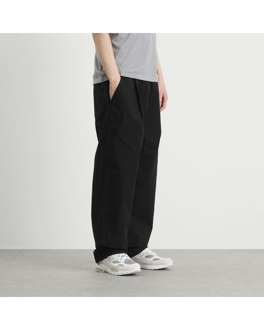 Folk Black Drawcord Loose Trouser for men