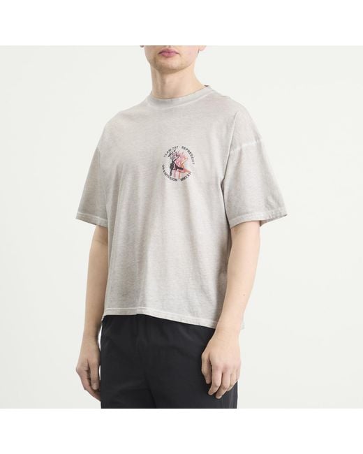 REPRESENT 247 White Torch Crop T-Shirt for men