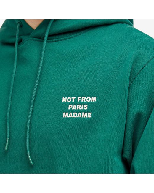 Drole de Monsieur Green Not From Paris Madame Hoodie Forest for men