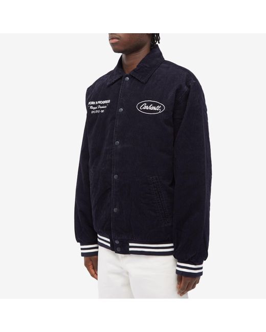 Carhartt letterman deals jacket