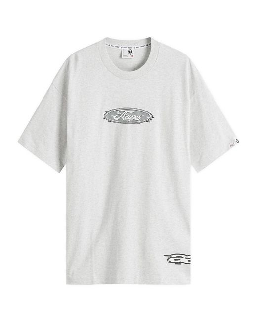Aape By A Bathing Ape White Aape Racing T-Shirt for men