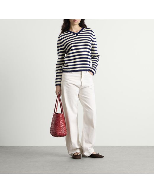 NOTHING WRITTEN Blue Molly V-Neck Pullover