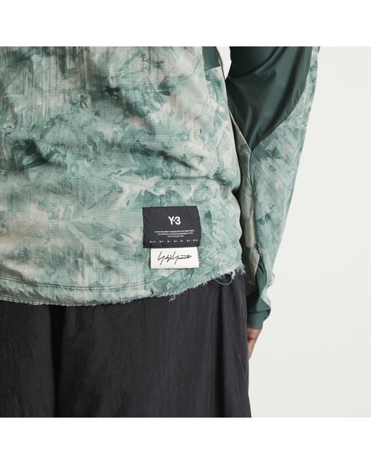 Y-3 Green Printed Running Jacket for men