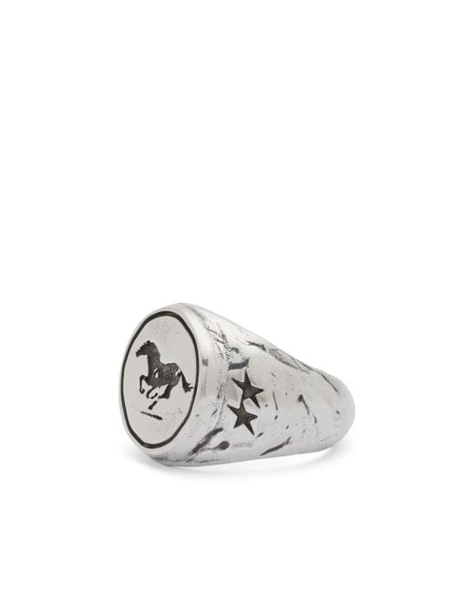Twojeys Metallic Galloping Signet Ring