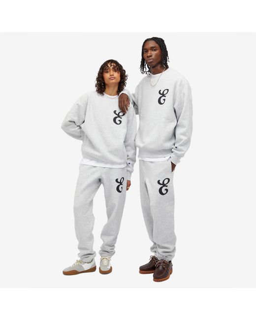 E by END. Champion For Crew Sweat in White for Men Lyst UK