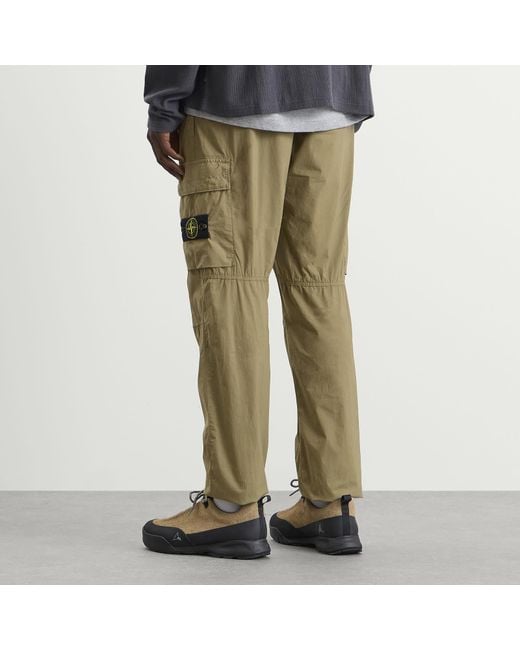 Stone Island Green Paracadute Cargo Trousers for men