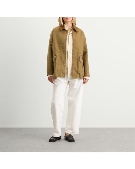 NOTHING WRITTEN Brown Mole Skin Hunting Cotton Jacket