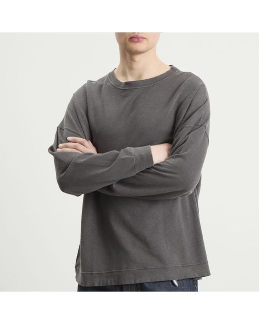 Our Legacy Gray Washed Slack Sweatshirt for men