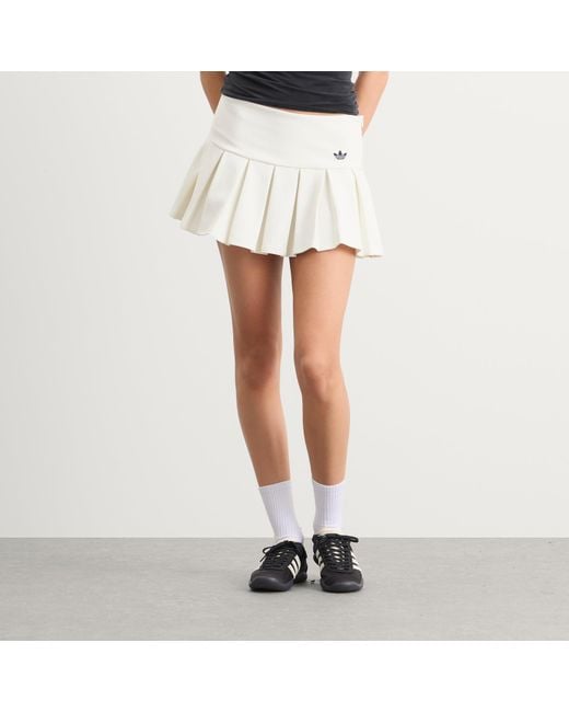 Adidas Natural Mini Pleated Skirt