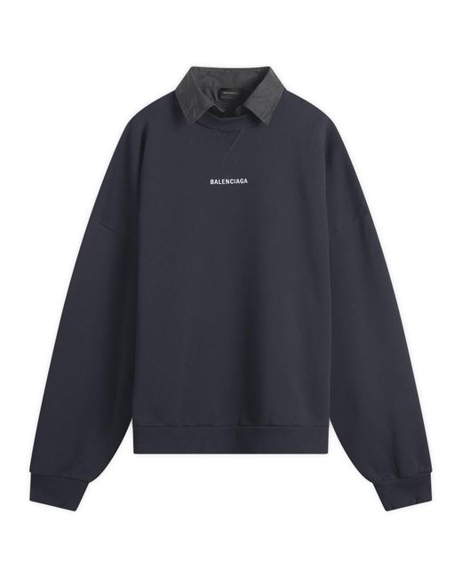 Balenciaga Blue Logo Polo Shirt for men
