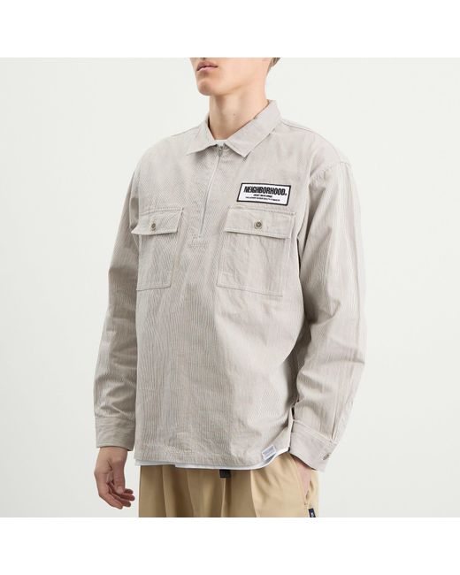 Neighborhood Classic Work Pullover Shirt in White for Men | Lyst