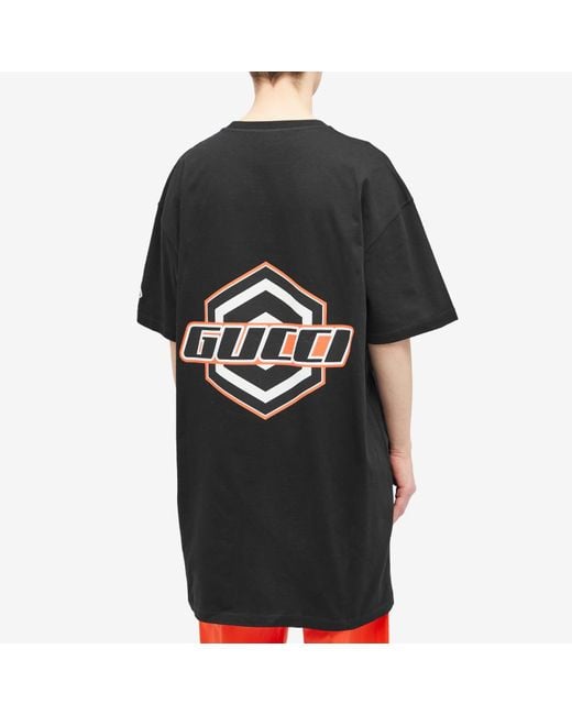 Gucci Black Moto Logo Long T-Shirt for men