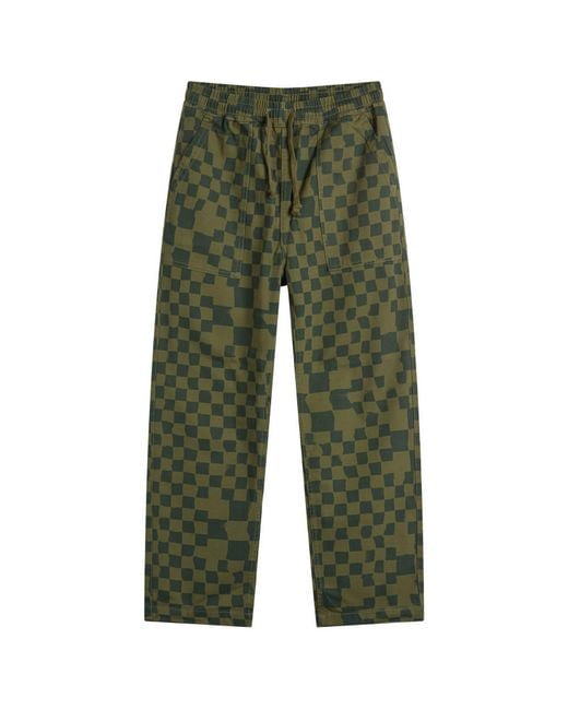 Service Works Green Printed Chef Pant for men