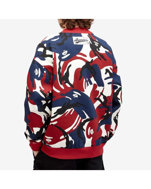 Aape By A Bathing Ape Red Aape Unvs Camo Cardigan for men