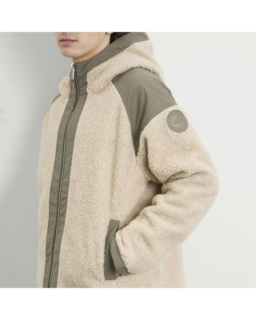 Canada Goose Natural Alberni Reversible Fleece Bomber Jacket for men