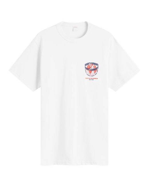 Randy's Garments White World Graphic T-Shirt for men