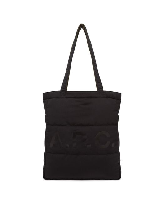 A.P.C. Black Lou Reversible Tote Bag for men