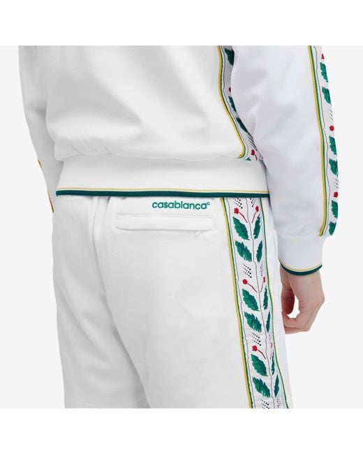 Casablancabrand White Laurel Track Shorts for men