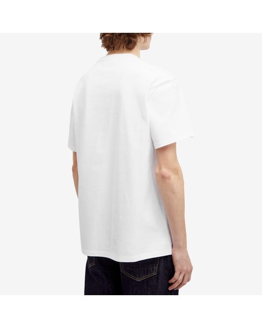 Alexander McQueen White Reflected Foil Logo T-Shirt for men