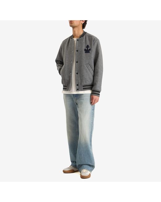 A.P.C. Gray Micka Varsity Jacket for men