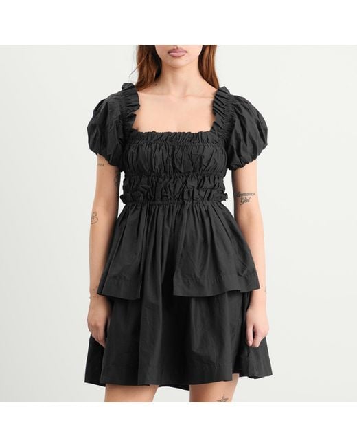 Damson Madder Black Lyza Mini Dress