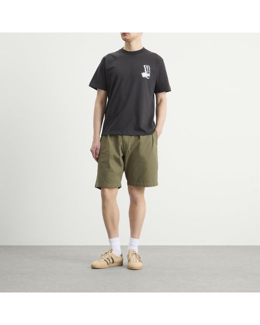 Service Works Green Twill Part Timer Shorts for men