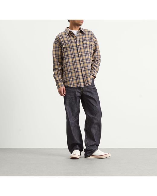 Visvim Gray Social Sculpture 01 Wide Unwashed Jeans for men