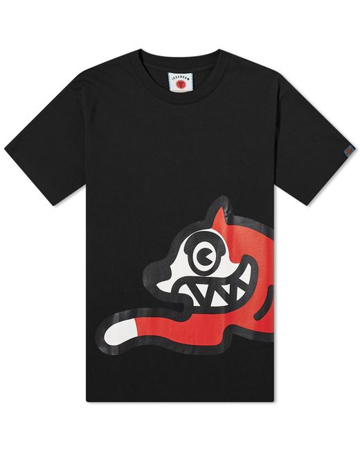 ICECREAM Black Jumbo Running Dog T-Shirt for men