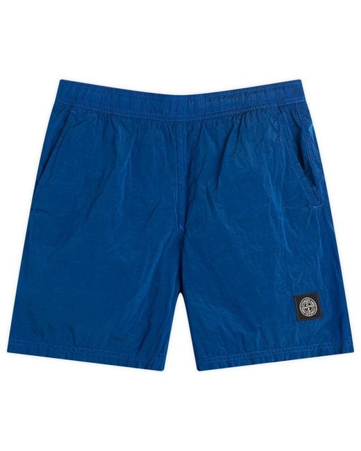 Stone Island Gray Nylon Metal Swim Shorts for men