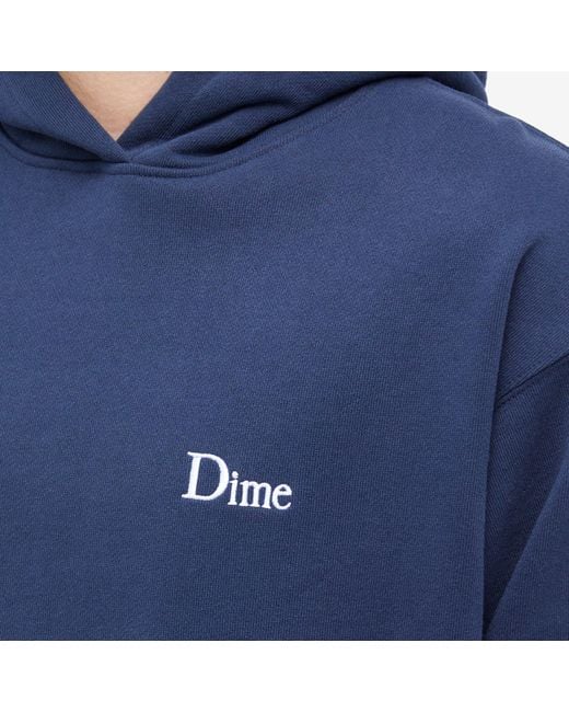 Dime Blue Classic Logo Hoodie for men