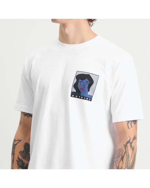 by Parra White Nothing Please T-Shirt for men