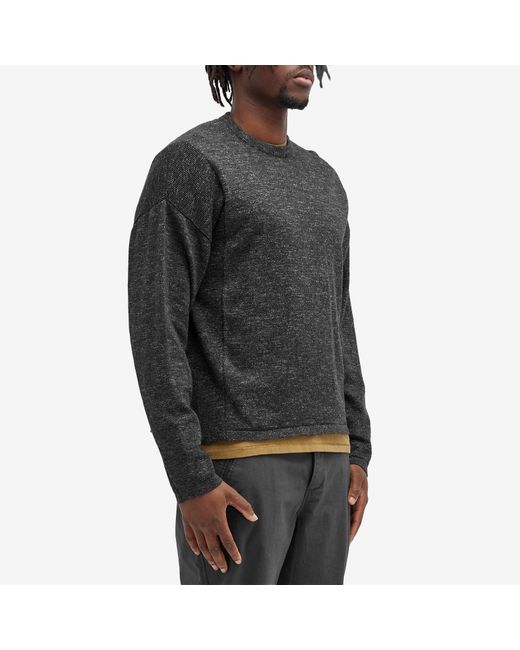 Folk Gray Lightweight Rib Crew Sweater for men
