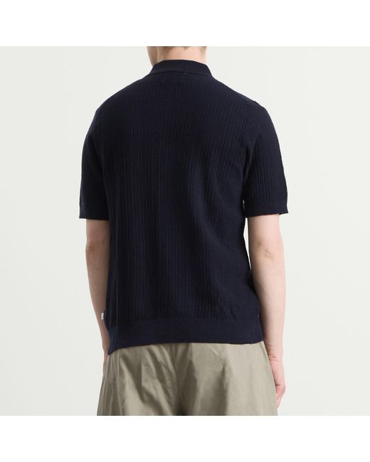 NN07 Blue Nolan Polo Cardigan for men