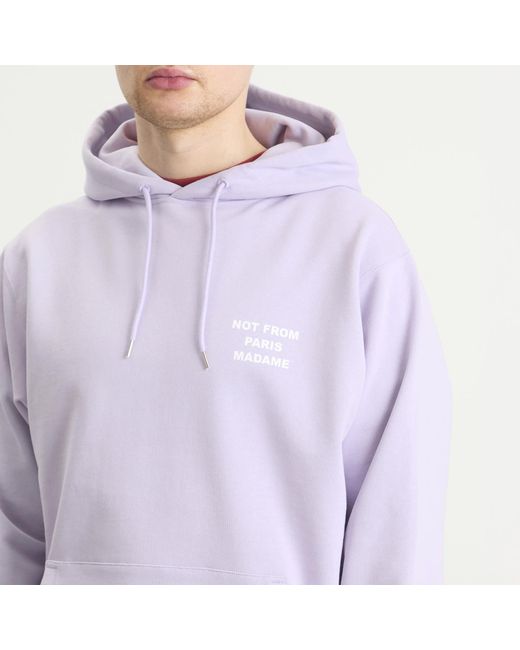 Drole de Monsieur Purple Slogan Hoodie for men