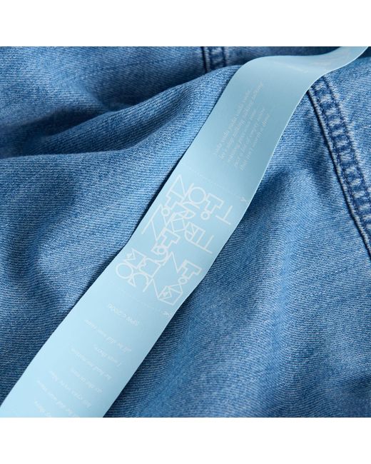 EBIT Blue Denim Jacket With Octagon Patch