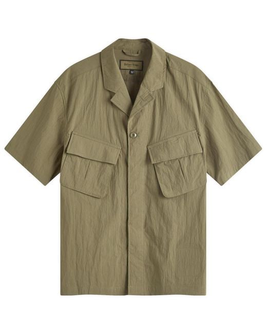Uniform Bridge Green Fatigue Pocket Vacation Shirt for men