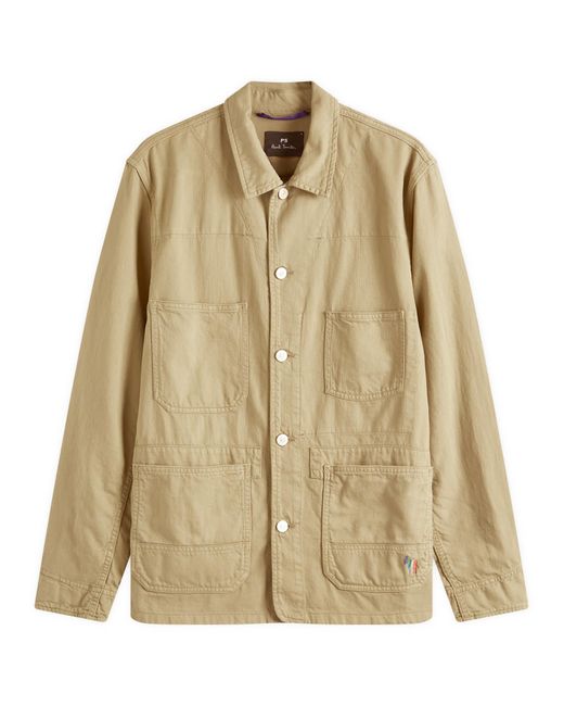Paul Smith Natural Broad Stripe Zebra Chore Jacket for men