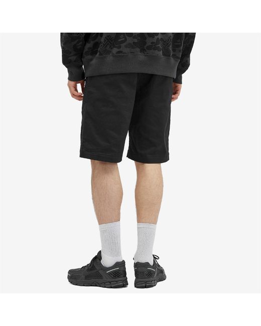 A Bathing Ape Black One Point Chino Shorts for men