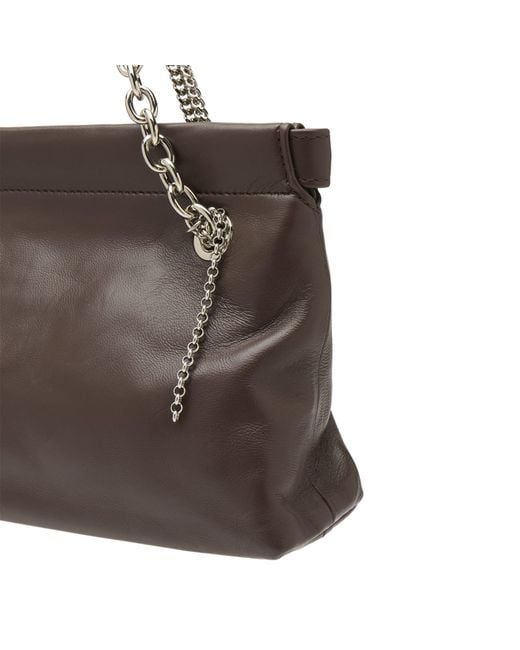 Justine Clenquet Brown Flor Chain Bag