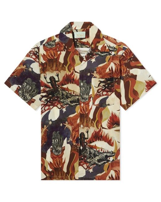 Aries Brown Cannibal Apocalypse Hawaiian Shirt for men