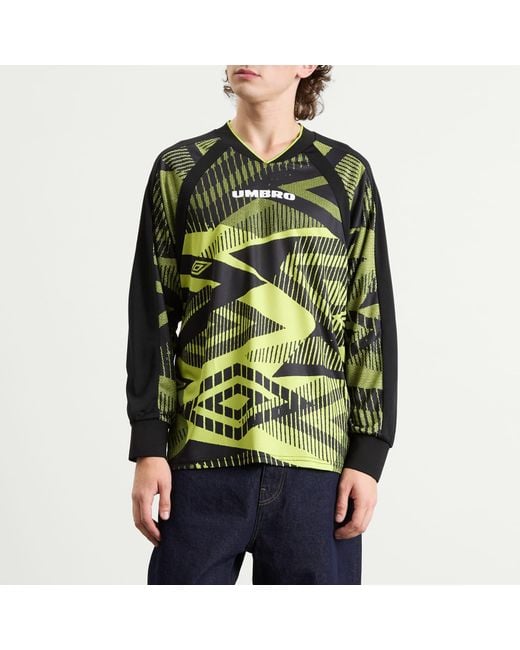 Umbro Green Printed Long Sleeve Jersey for men